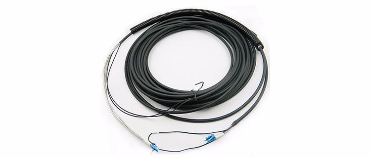 5M DLC-DLC Multimode Outdoor FTTA RRU BBU Base Station Armoured Fiber Optic Patch Cord