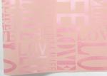 Eco- Friendly Non Woven Wallpaper With English Letters , Pink And White