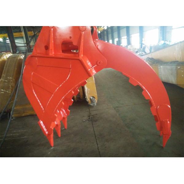 China BSP 3/8" Excavator Bucket Grab , Hydraulic Grapple Attachment With Grating Bucket factory