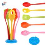 Silk Printing Logo Kitchen Utensil Set Durable Nylon 8-Piece Kitchen Cooking