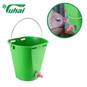 China Animal Feeding Buckets With Multiple Size Teats Nipple 8l Cattle Feeder Buckets factory