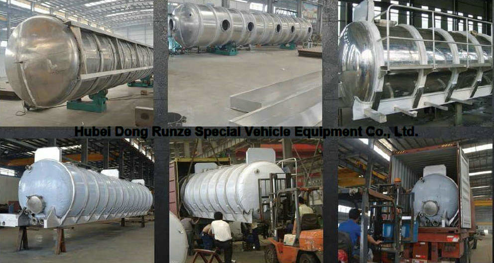 High Efficiency 2 Axles Sewage Cleaning Trailer For Vacuum Fecal Suction 5000Liters