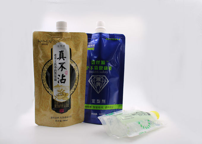 Aluminum Foil Plastic Pouches For Liquids Having 12mm Spout Caps In Food Grade