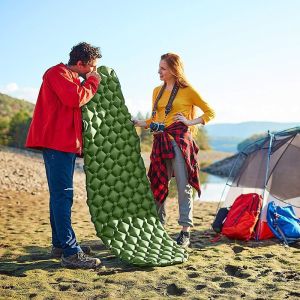 China Sleeping Pad for Camping, 3.5&quot; Ultralight Camping Mattress with Built-in Pillow, Compact Insulated Waterproof S factory