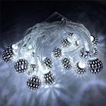 10/20/40/50leds Fairy Moroccan Hollow Metal Ball LED String Lights Battery