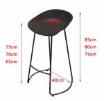 Wrought Iron Metal Padded Bar Stools Casual Cafe Ergonomic Design Powerful Load