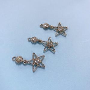 China Zinc Alloy Pentagram Star Bra Charms Rhinestone Pendants factory