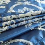 Solid Colour Satin Duvet Cover Set European Retro Baroque Style Custom Jacquard