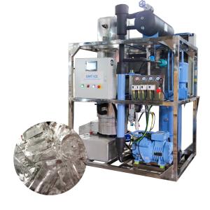 China 3000kg Tube Ice Solid Maker for Drinks Big Capacity 1500kg Capacity 1700*1400*1600mm Size factory