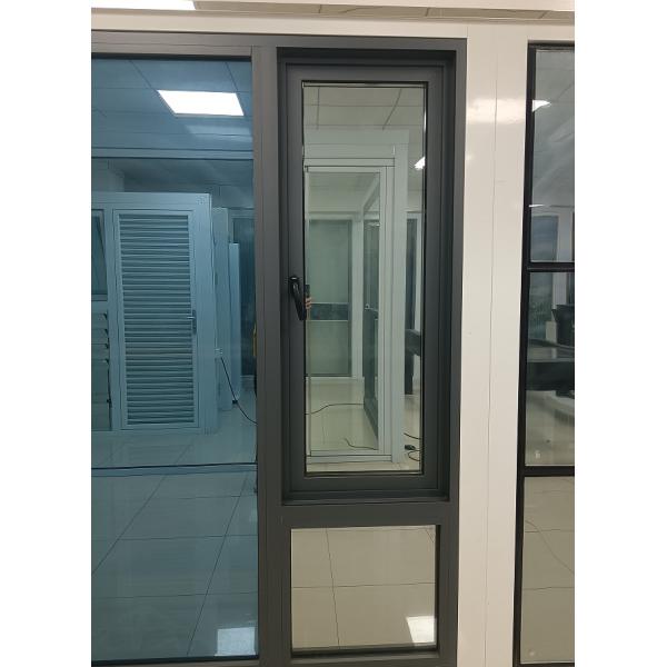 China Customized Size Aluminum Swing Window with Multi-Point Locking and Tempered Insulated Glass factory