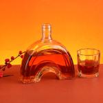 Custom Logo Embossed Clear Glass Bottle 500ml 700ml 750ml for Rum Tequila Gin