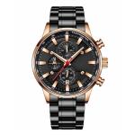 Sapphire Glass Mirror Men'S Multifunction Watches 30m Waterproof Steel Band Men