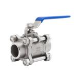 Male Connection Stainless Steel 304 316 Weld 3 Piece Ball Valve for Joining Pipe