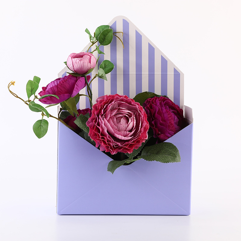 Recycled Materials Square Luxury Valentine's Day Flower Gift Packaging Shopping Paper Box