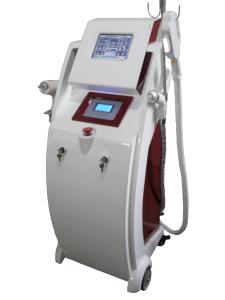China Skin Rejuvenation E-light IPL ND YAG Laser Beauty Equipment With Two Screen factory