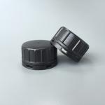 38mm Tamper Evident Lid , Non Dripping Black Plastic Cap