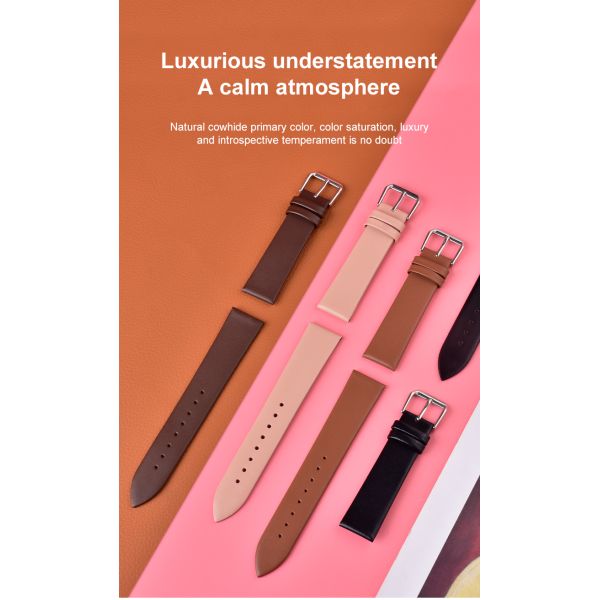 Retro Multi-Color Genuine Leather Watch Strap