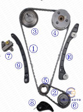 Engine Z12 L10 K12 VVT Timing Chain For NISSAN CUBE JUKE LATIO LIVINA MICRA E11