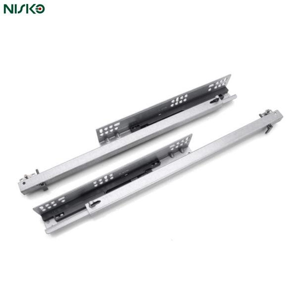 China Telescopic Single Extension Soft Closing Slide Concealed with Pin factory