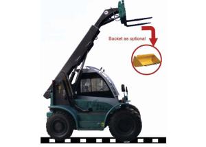 China 6M Max Lifting Height Telescopic Boom Forklift for Goods Transportation / Engineering Building factory