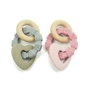 China Natural Recyclable CPC Silicone Wood Teether Eco Friendly Baby Chew Toys factory