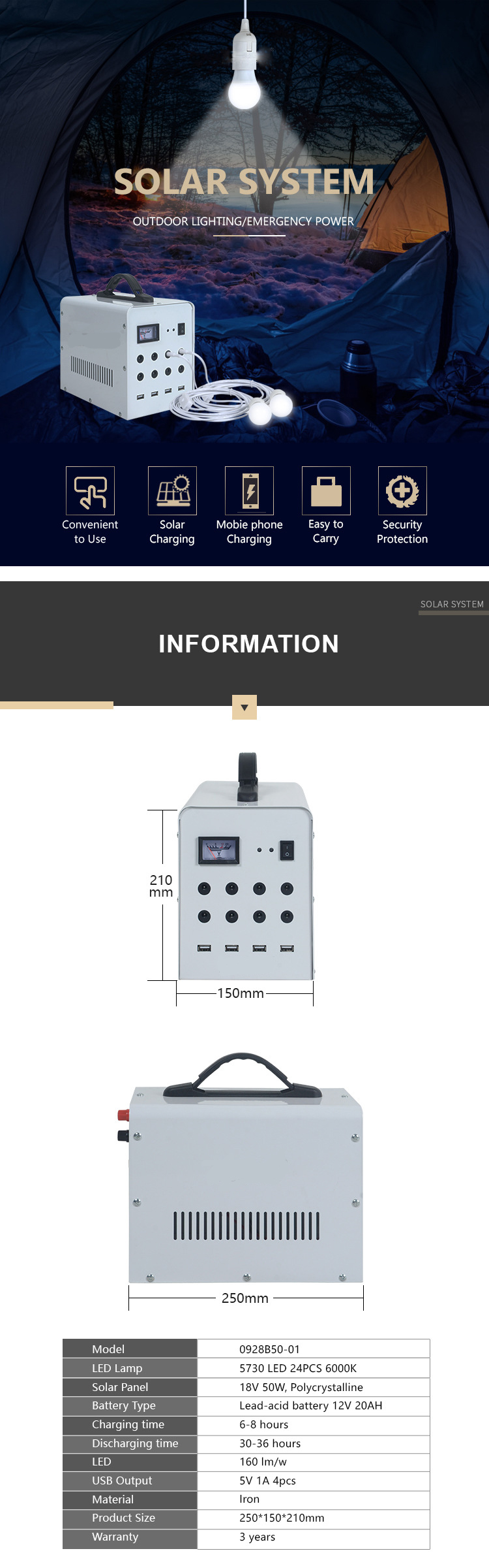 AC Outlet Off Grid PV System Portable Power Station Explorer Solar Generator 110v