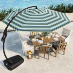 Outdoor Patio Garden Aluminum Curvy Cantilever S Shape Banana Umbrella Parasols