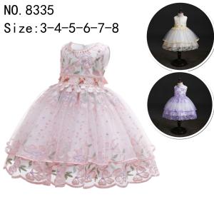 China Pink Little Princess Dress Fashionable Zipper Closure Summer Wear factory