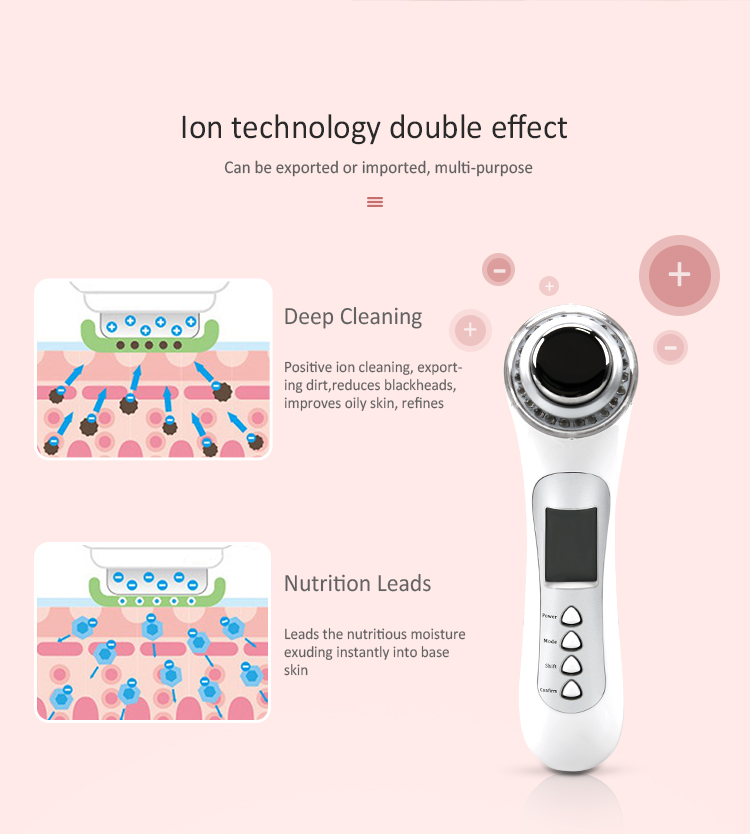 Skincare Home Use Ultrasonic Facial Beauty Massager Radio Frequency