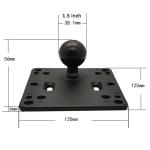 120mm 0.25KGS Adjustable Aluminum Ball Mount Rubber 1.5in AMPS Plate For Tablet