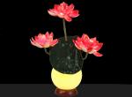 Simulation lotus lamp LED night light fake flower indoor living room bedroom
