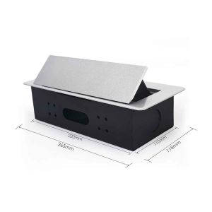 Silver Color Pop Up Power Socket , EU DE Pop Out Plug Socket Three Inserts