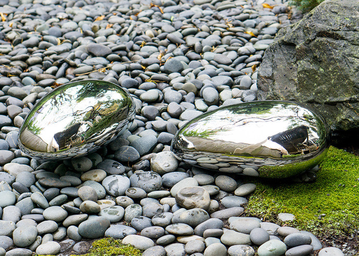 Super Home Decor Polished Bench Sculpture Stainless Steel As Perfect Landscape