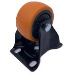 Polyurethane Rigid Plate Caster Wheel For Cart Factory Equipment 2 Inch