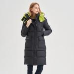 FODARLLOY Cotton Padded Clothes Thickened Warm Medium Long Hooded Outwear Winter