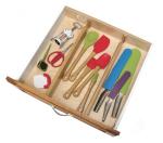 adjustable bamboo wooden utensil drawer dividers