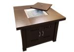 Factory price square black real flame gas fireplace stove outdoor fire pit