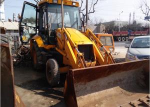 China Used England JCB 3CX Backhoe Loader , Used Tractor Backhoe Loader Yellow Color factory