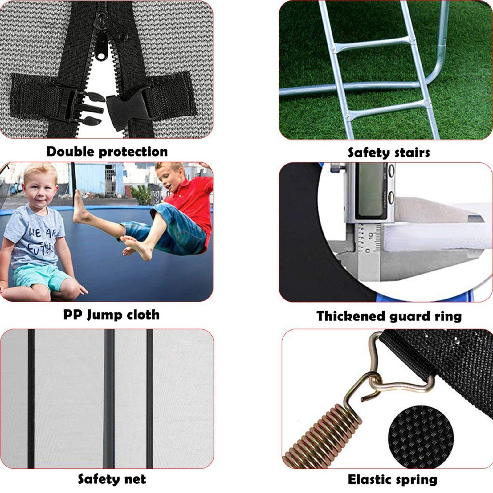 8FT Outdoor Professional Round Children Fitness Jumping Trampoline Bed With Safety Net