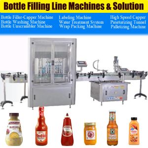 PLC Control 1000ml 3000BPH Meat Sauce Filling Machine automatic sauce bottling