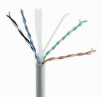 Grey CCA Cat6a Solid Cable , High Speed 10Gbps Cable Cat6a UTP