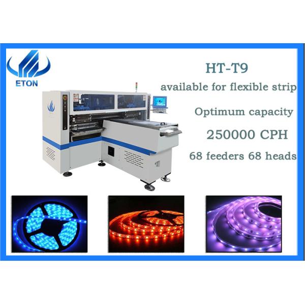 China 250mm*any length PCB 5 digital cameras 250000CPH led flexible strip SMT mounting machine factory