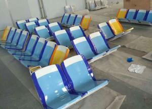 China Blue Yellow FRP Body Panels Fiberglass Bench Seat For Subway Coach factory