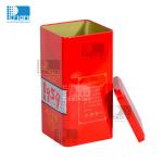 Food Grade Tea Tin Cans Tinplate Canister Airtight Rectangular Tea Tin Packaging