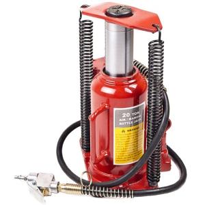 China Red 20Ton Pneumatic Hydraulic Bottle Jack With Ram Saddle factory