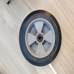 China Wagon 8 Inch Solid Rubber Wheels Flat Replacement Solid Rubber Tires For Hand Truck factory