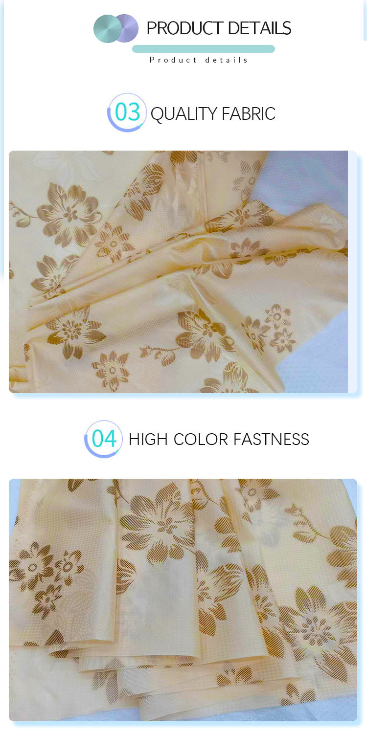 210CM Polyester Mattress Fabric Warp Knitted Printed Cloth Gold Powder Cloth Ground Wool