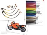 1/8 SIZE Motorcycle Racing Colored /PTFE Steel Braided Brake Line Hose Kits