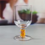 Mexican Confetti Design Elegant Water Goblets Luxury Hand Blown Confetti
