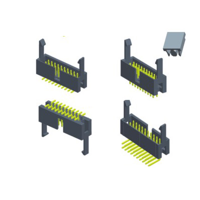 Polyester Insulator Box Header Connector , 2.54mm Pin Header Height 8.7